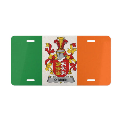 O'Brien Family Crest on Irish Flag License Plate product
