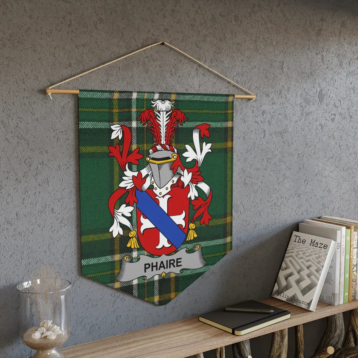 Phaire Crest Green Plaid Hanging Decorative Art product