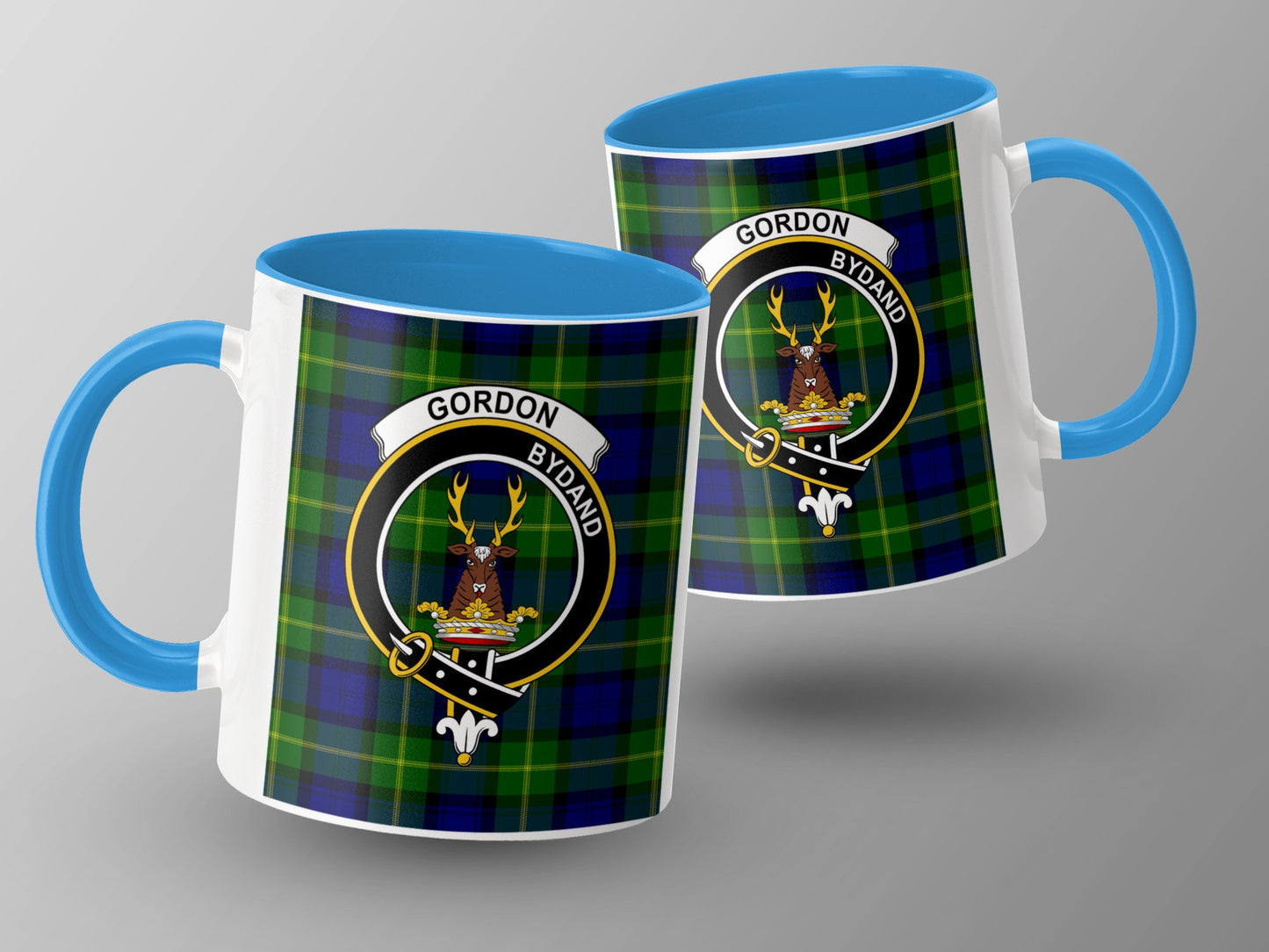 Clan Gordon Scottish Tartan Crest Pattern Mug - Living Stone Gifts