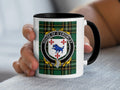 O'Crowley Irish National Tartan mug with family crest emblem