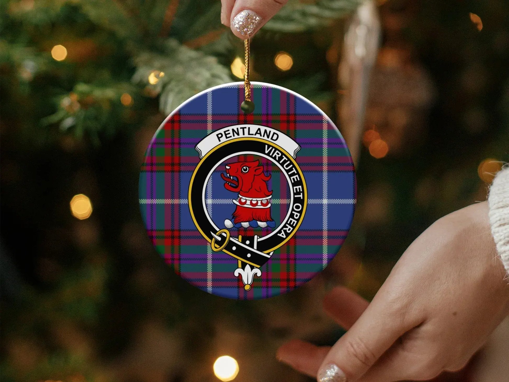 Pentland Virtute Et Opera Round Ornament product