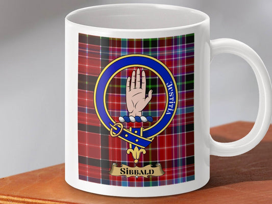 Sibbald Family Crest Tartan Print Mug product