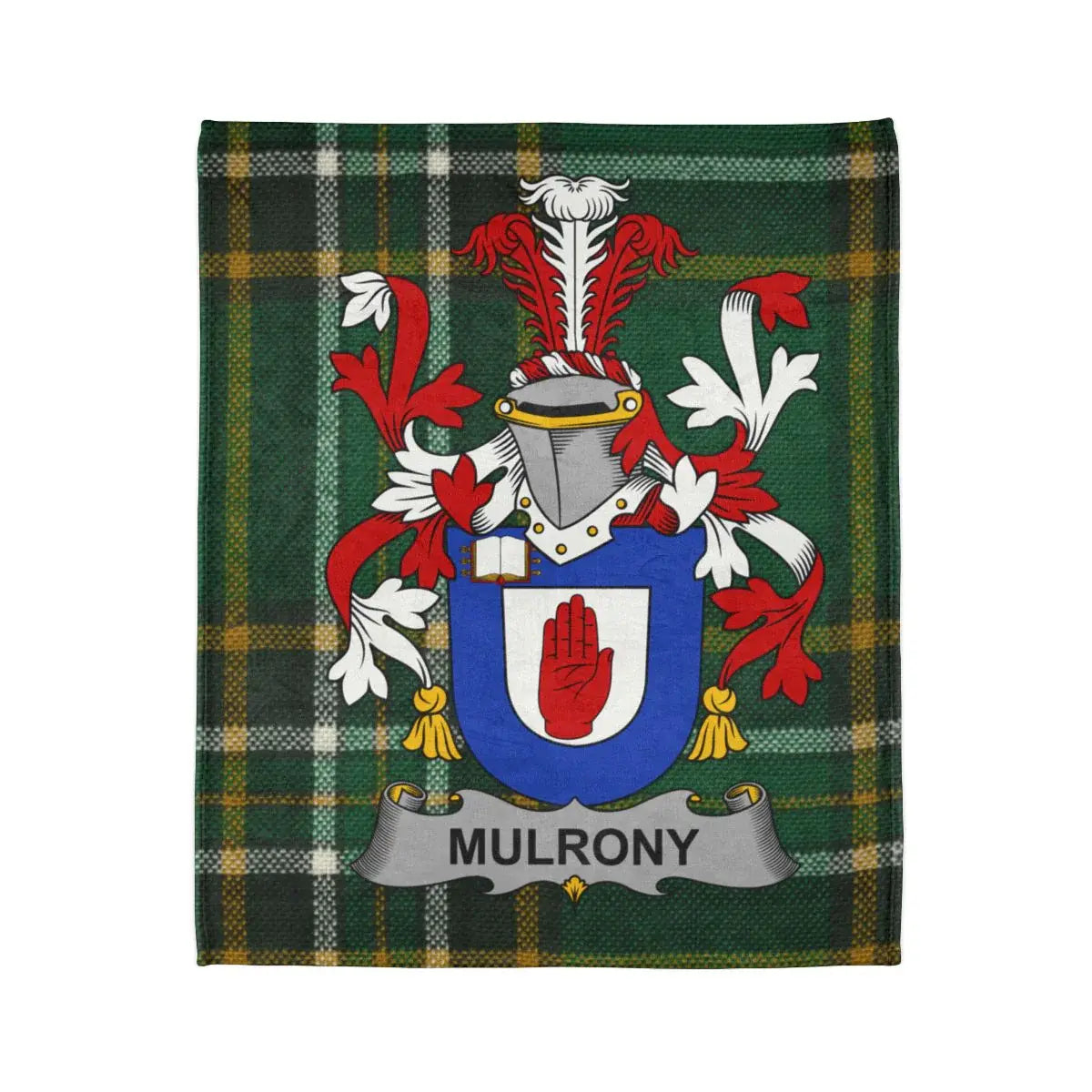 Mulrony Family Crest Tartan Plaid Blanket product type