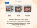 Size guide for Lauder Scottish family shield woven blanket on a Caledonia tartan background