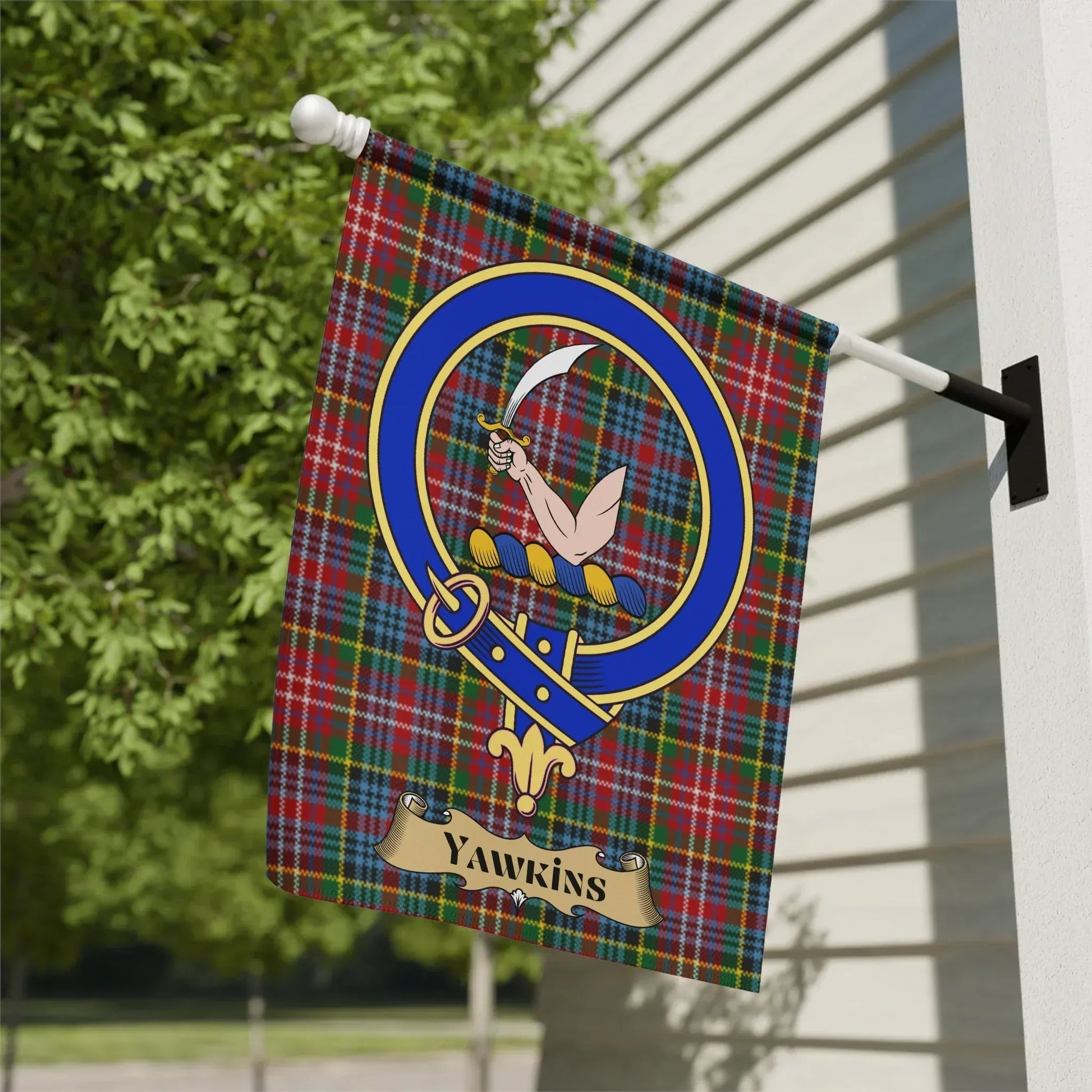Vibrant Yawkins Tartan Pattern Garden Flag product type