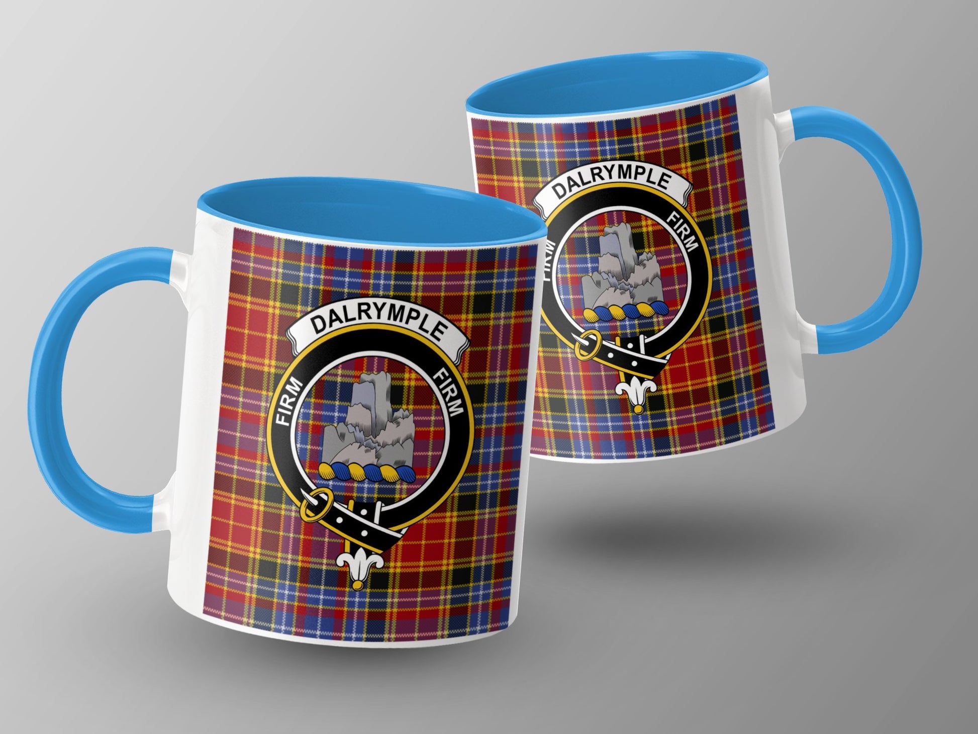 Clan Dalrymple Scottish Tartan Crest Mug - Living Stone Gifts