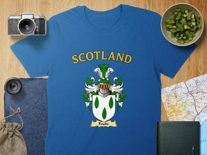 Scotland Foulis Crest with Green Leaves T-shirt product