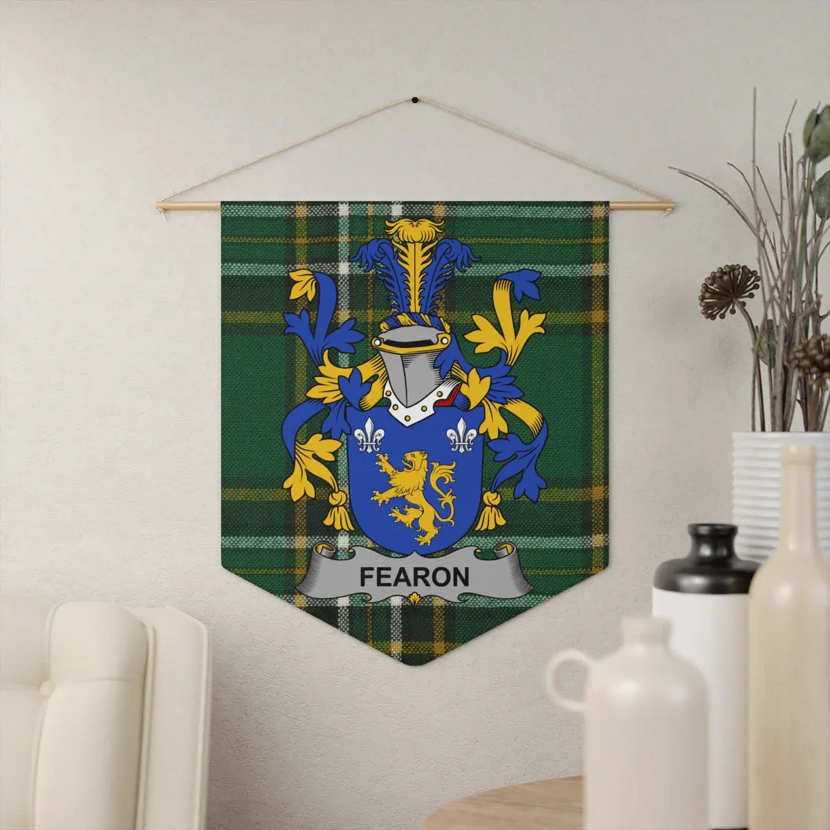 Personalized Fearon Family Crest Wall Banner product type