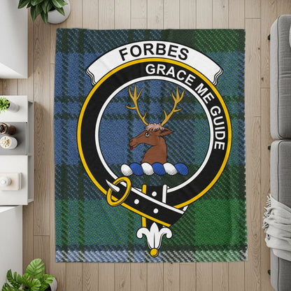Grace Me Guide Stag Emblem Plaid Check Blanket product