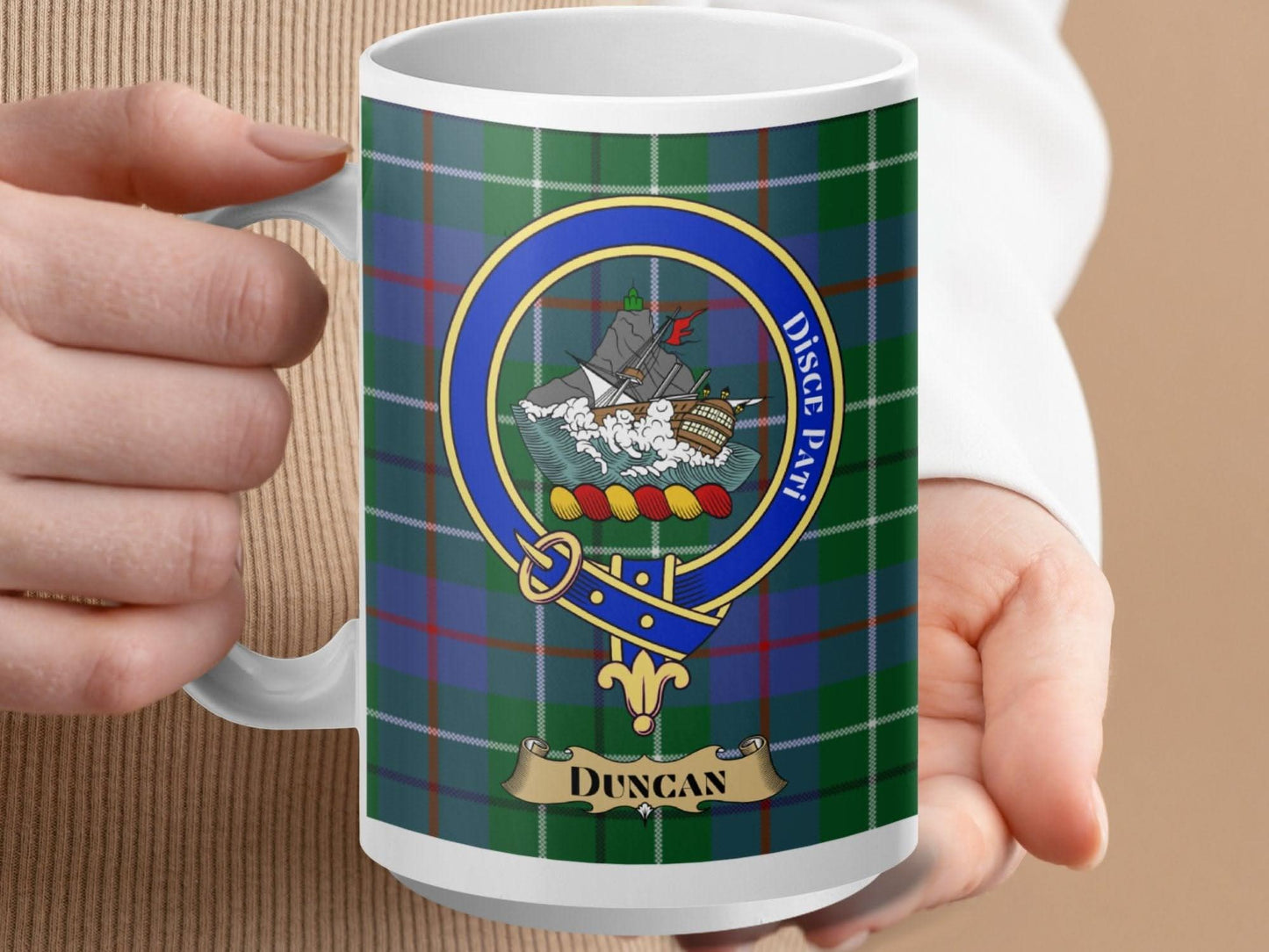 Duncan Family Crest Clan Tartan Styled Mug product