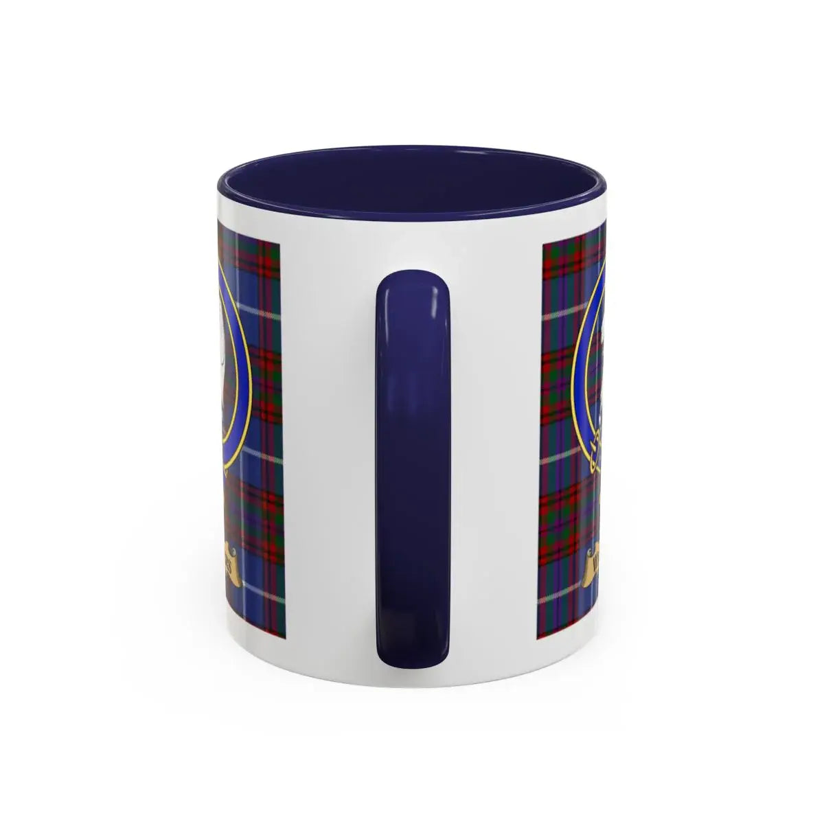 Watters clan crest mug shown in 11 oz and 15 oz sizes