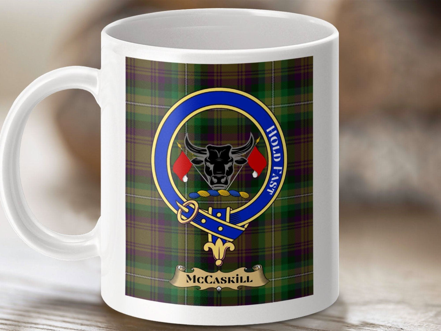 Clan McCaskill Tartan Crest Emblem Ceramic Mug product