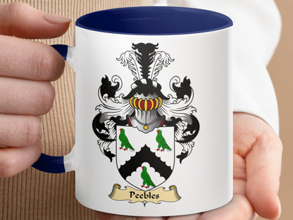 Scottish Clan Peebles Coat of Arms Ceramic Mug - Living Stone Gifts