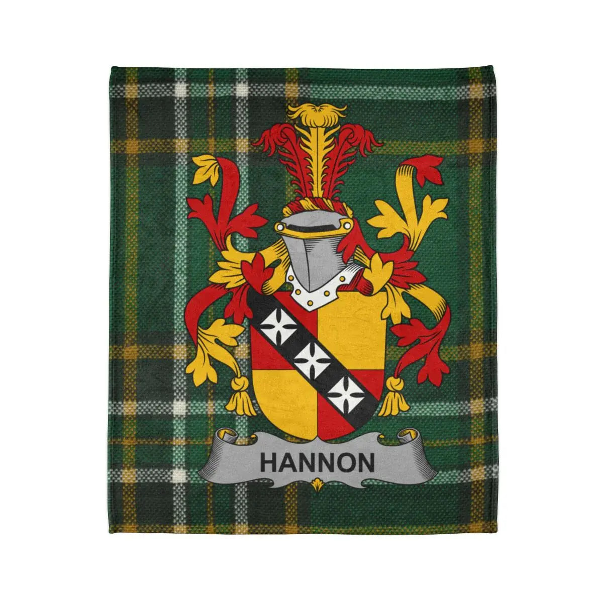 Hannon Family Crest Plaid Design Blanket product