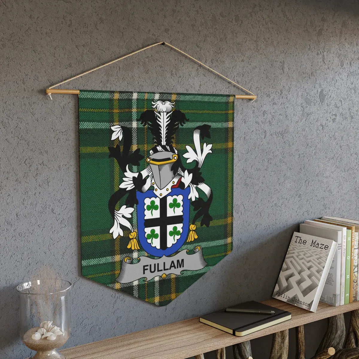 Fullam Family Crest Plaid Pattern Hanging Tapestry product
