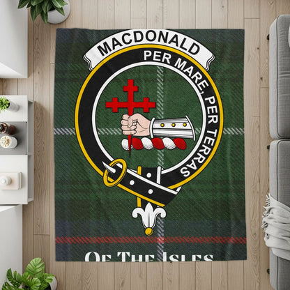 Macdonald Tartan Blanket With Family Crest product type