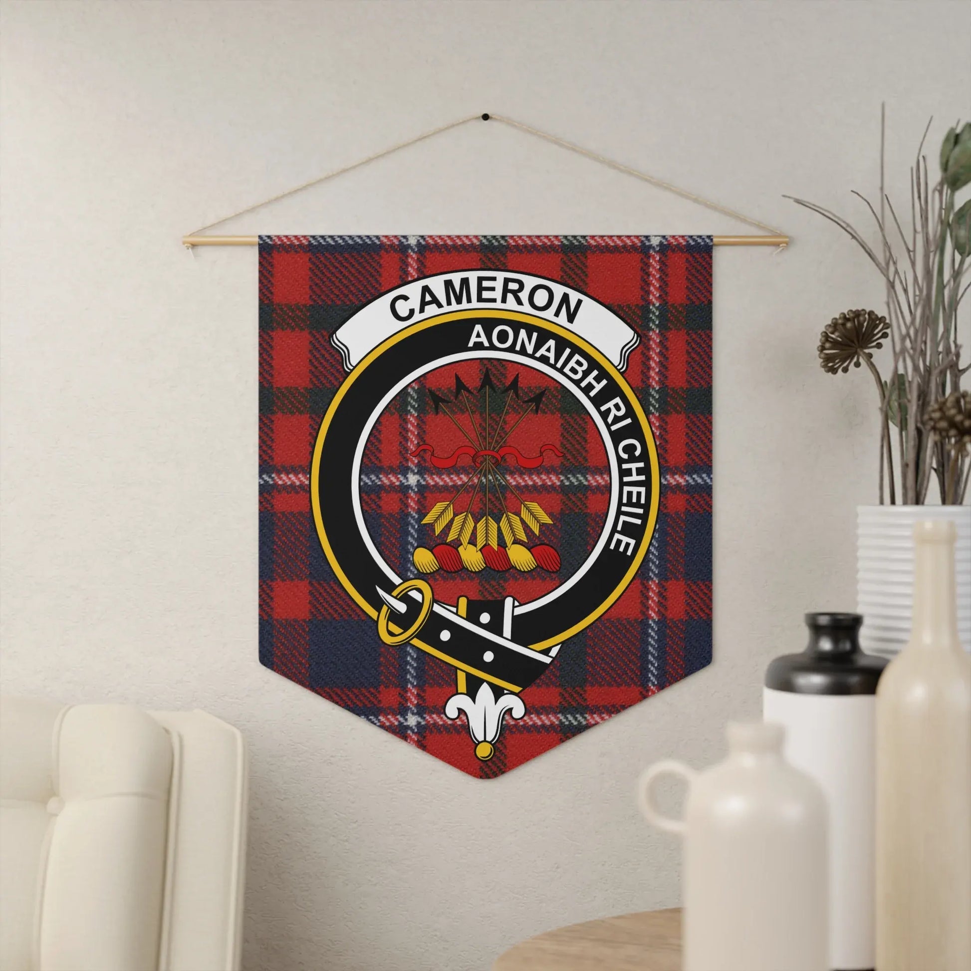 Cameron Tartan Wall Hanging Clan Crest product