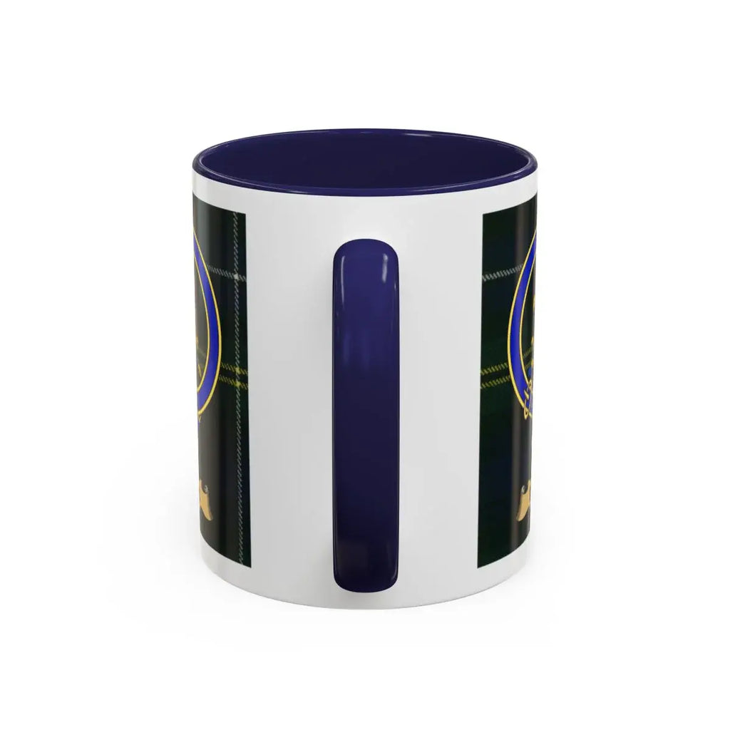 Navy Blue Handle and Inner with Unique Design Mug