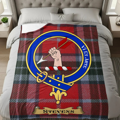 Stevens Family Crest Tartan Design Blanket product