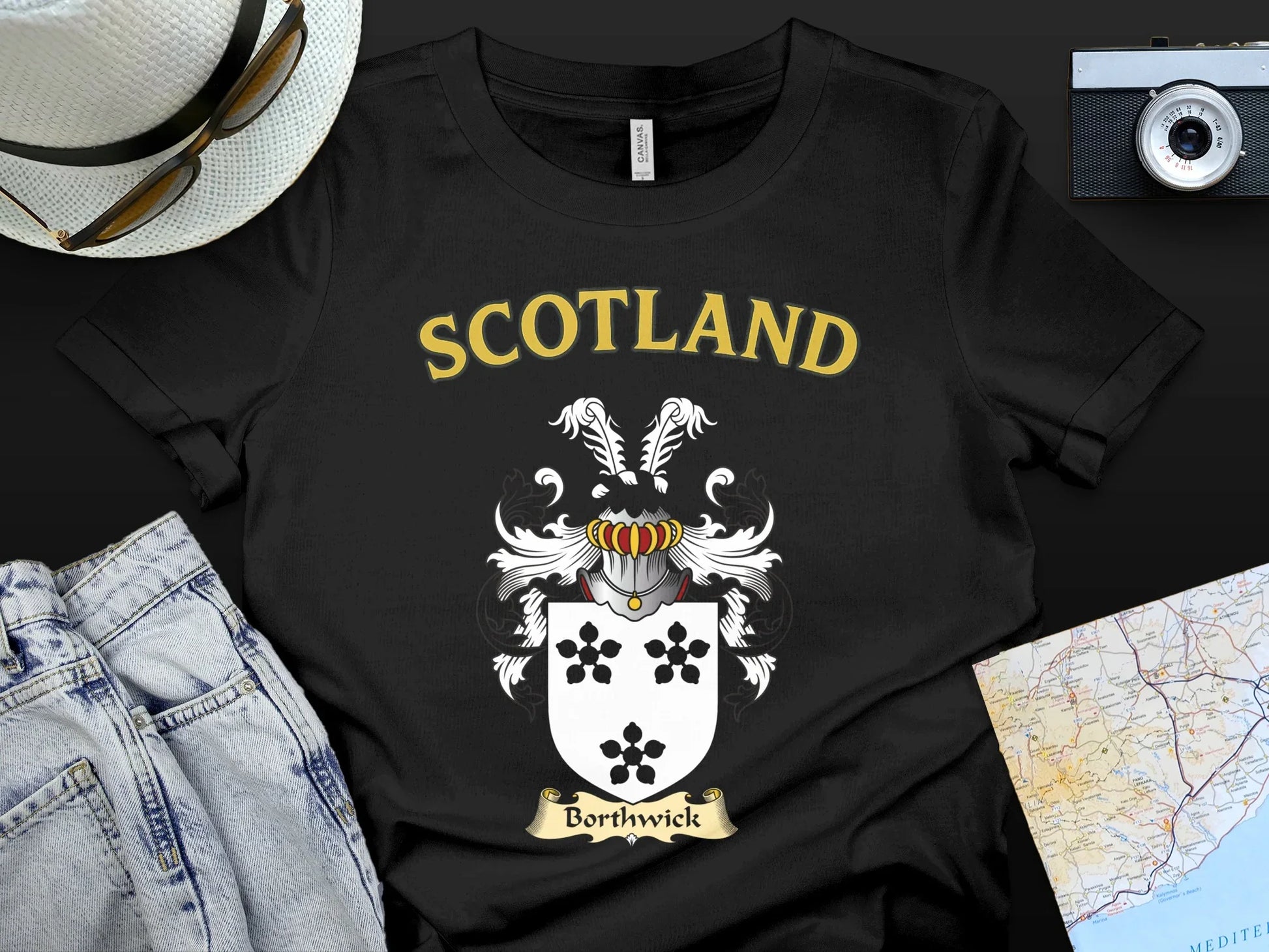 Scotland Borthwick Crest Design Graphic T-Shirt product