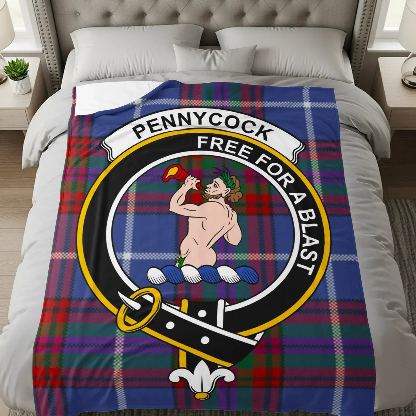 Pennycock Free For a Blast Tartan Throw Blanket product type