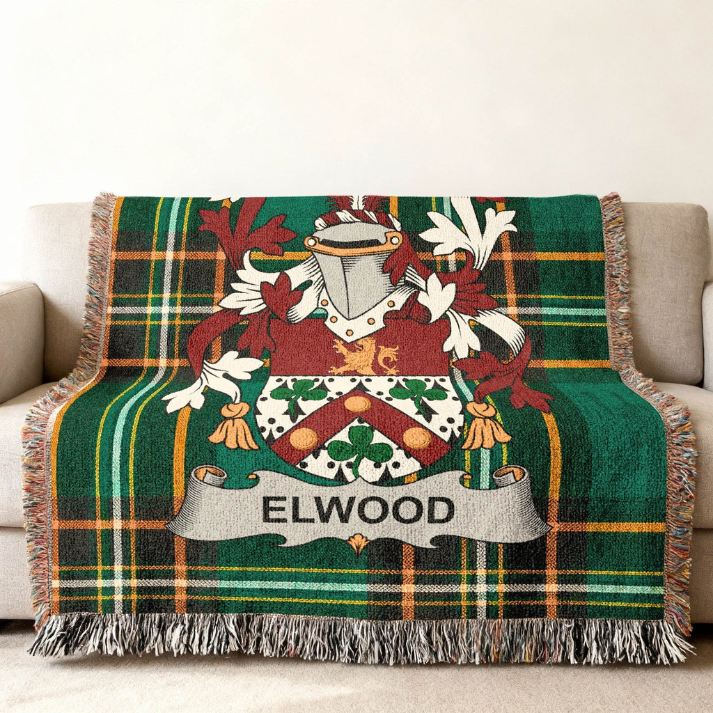 ELWOOD Heraldry Plaid Pattern Family Emblem Blanket product type