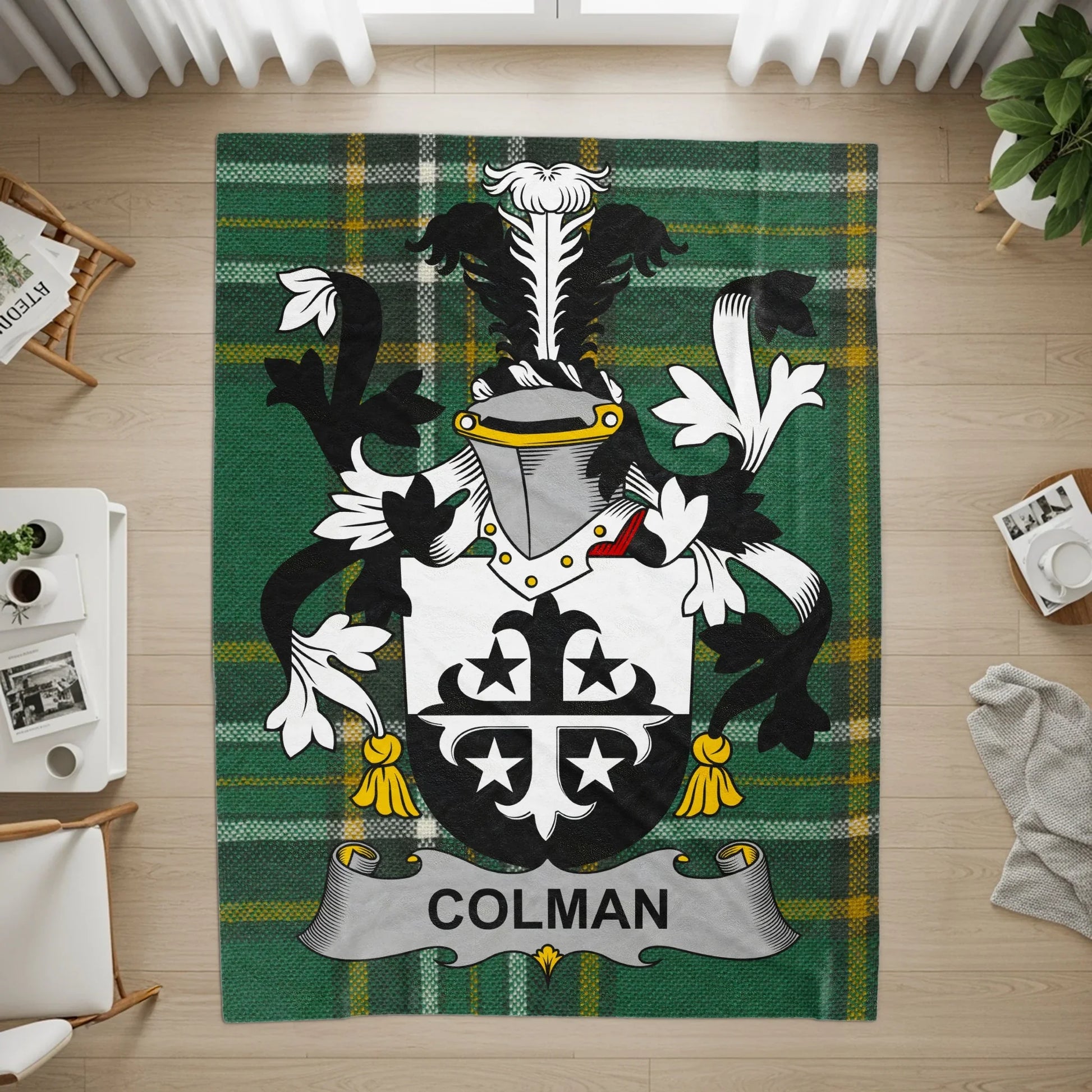 Family Name Crest Decorative Floor Rug product type