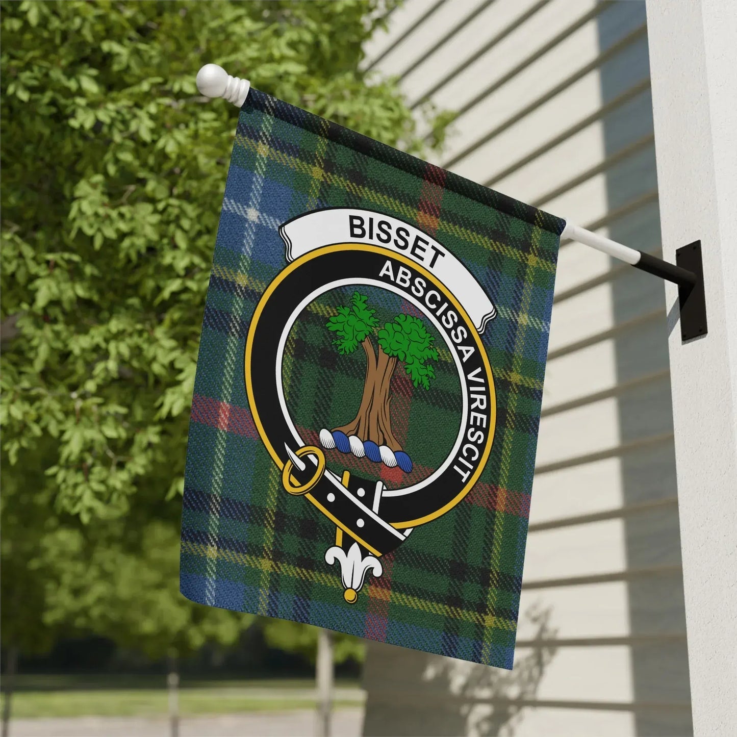 Bisset Abscissa Virescit Plaid Tartan Flag Banner product