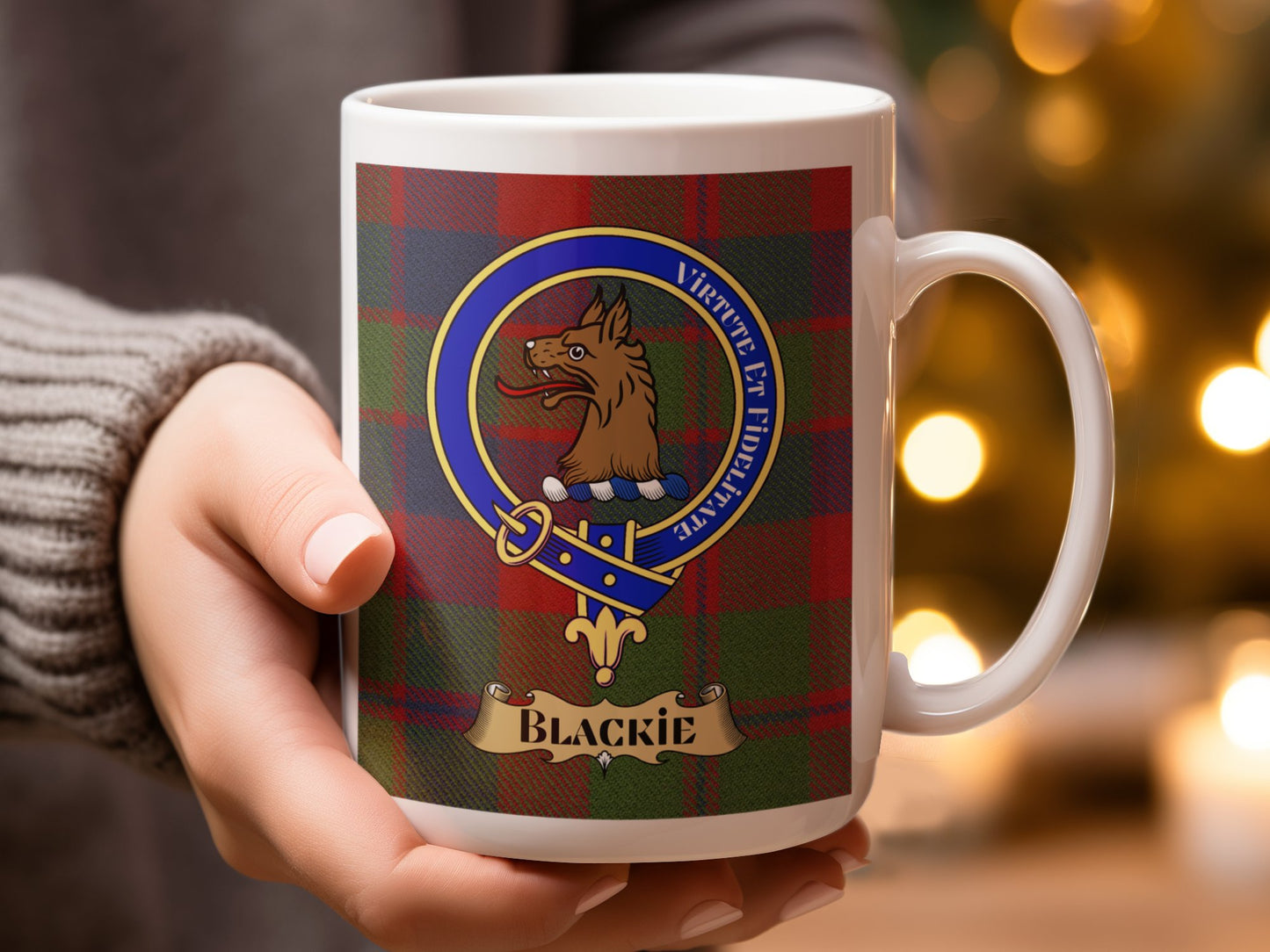 Blackie Clan Crest Tartan Emblem Decorative Mug - Living Stone Gifts