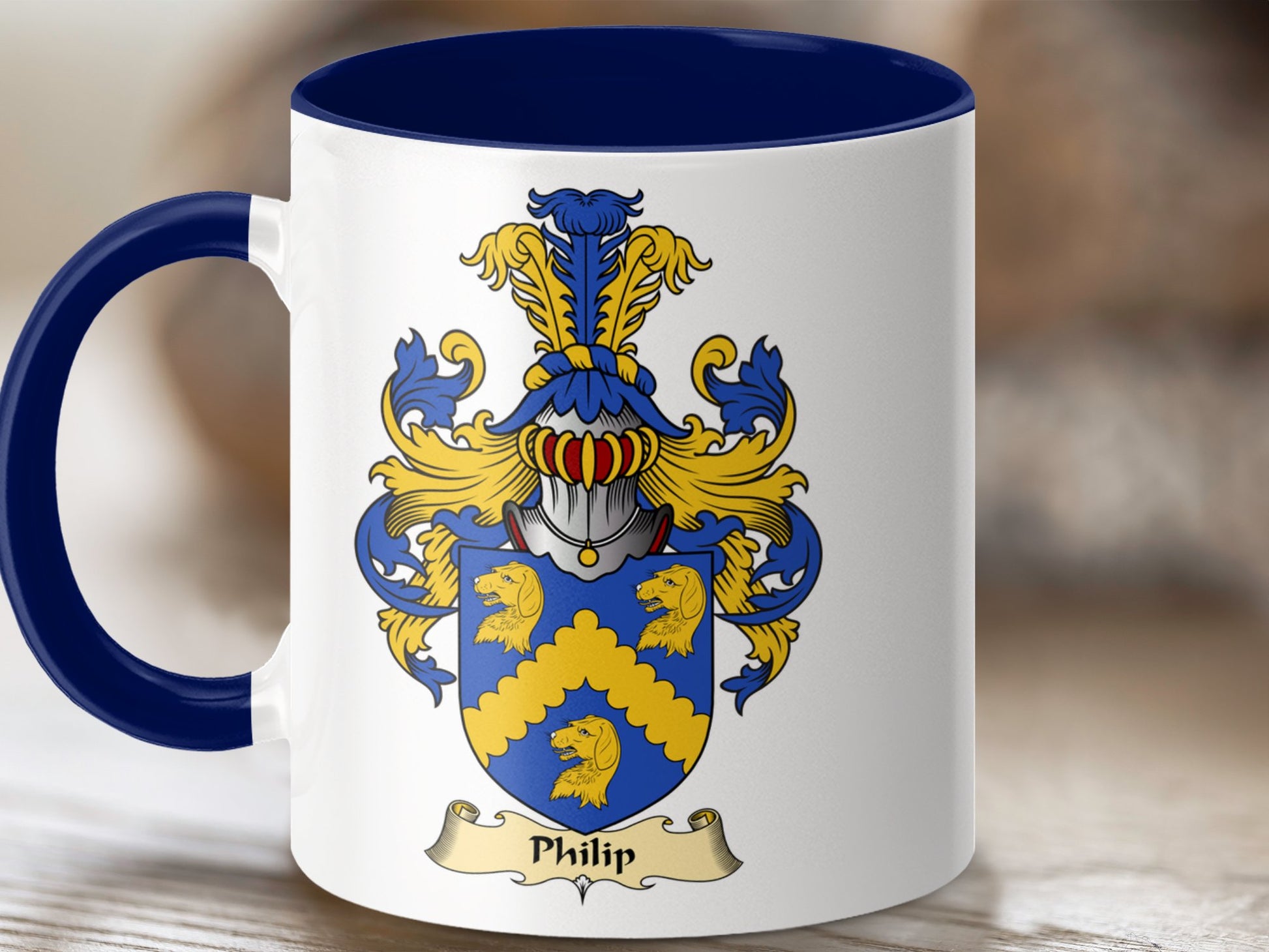 Philip Scottish Clan Family Crest Coat of Arms Mug - Living Stone Gifts