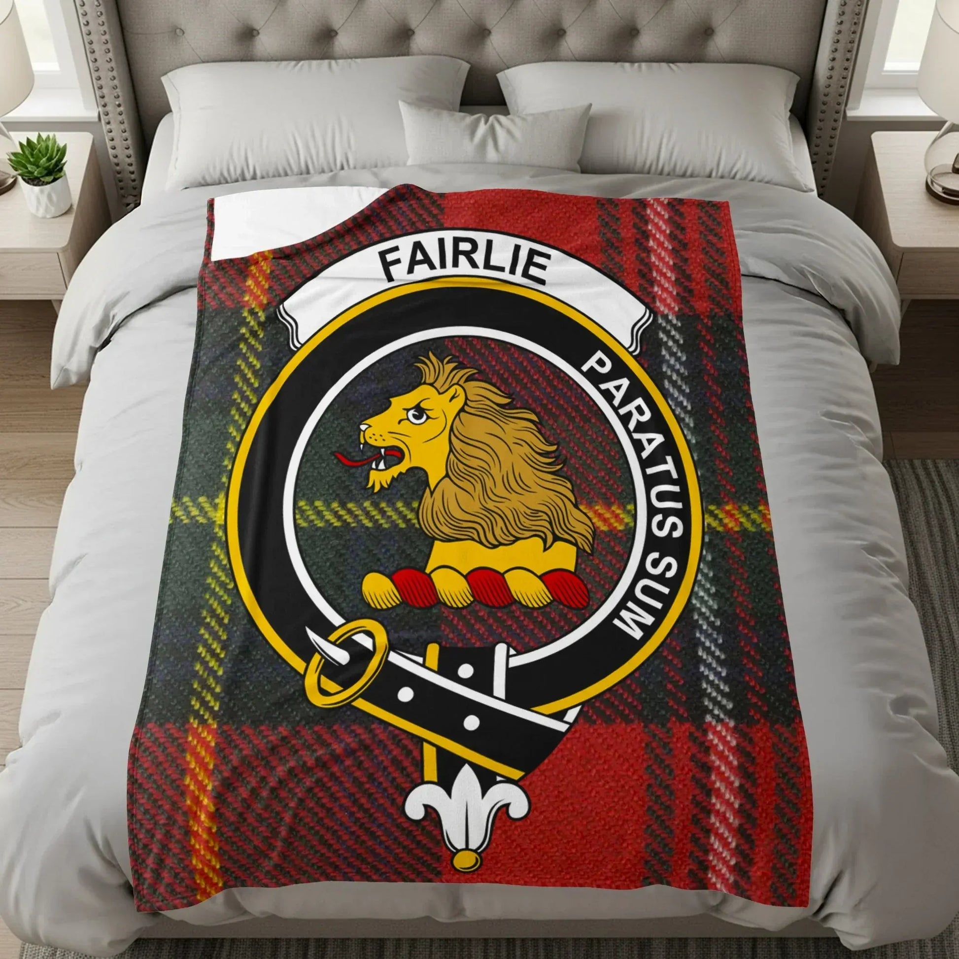 Fairlie Paratus Sum Tartan Lion Blanket product