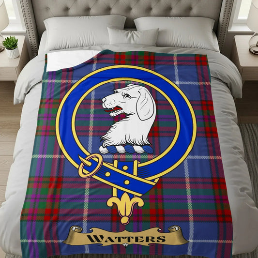 Scottish Family Clan Crest Plaid Blanket bedding product type
