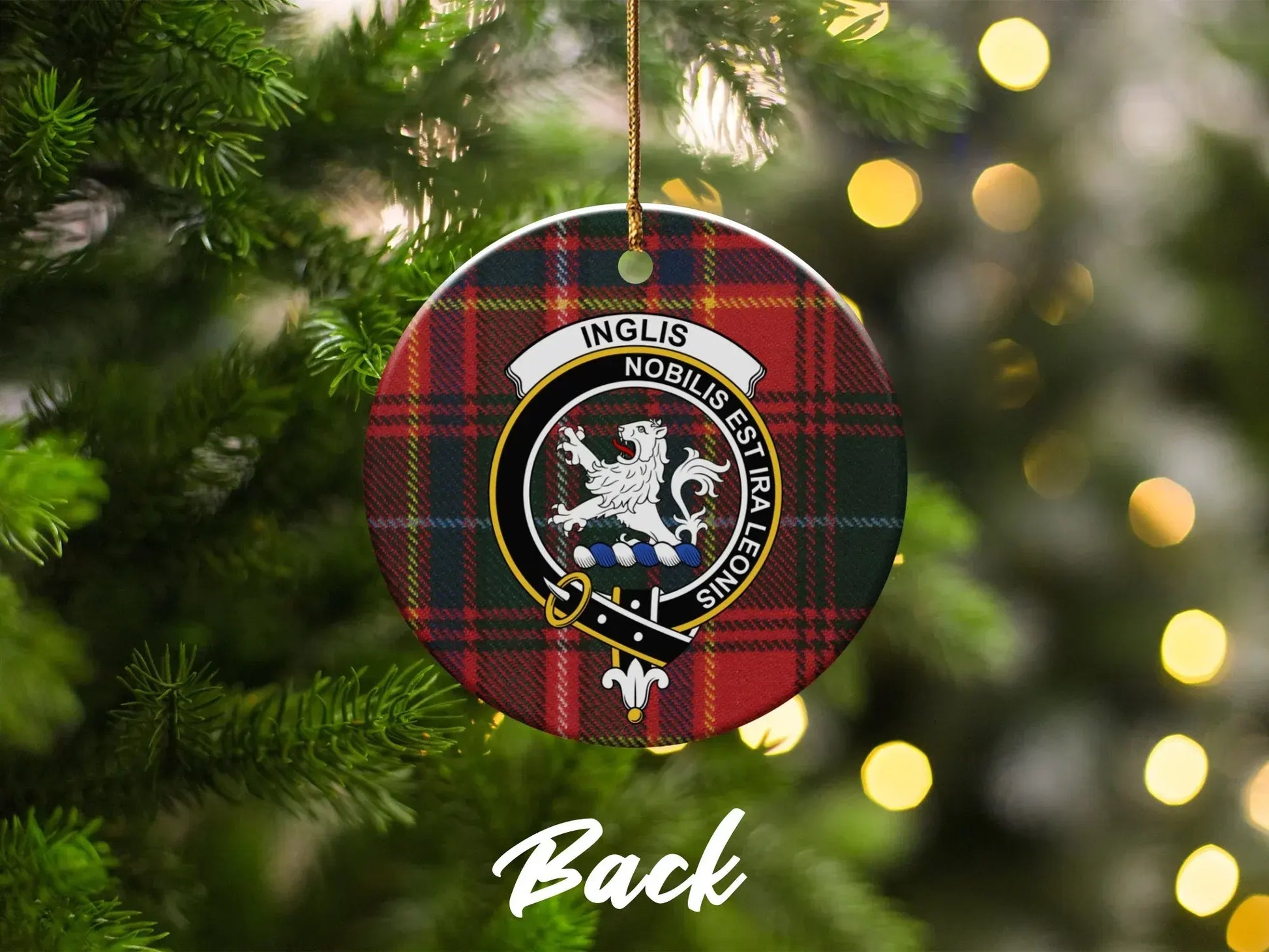 Inglis Scottish Clan Crest Christmas Tree Ornament product
