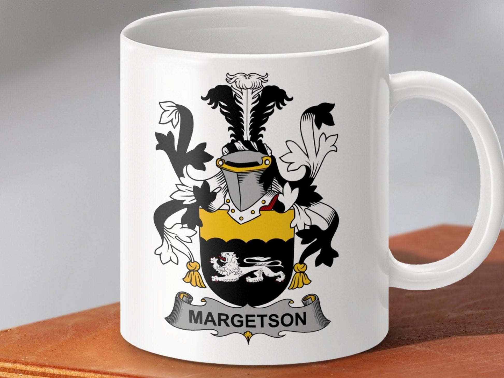 Margetson Surname Irish Family Crest Mug - Celtic Ancestry Gifts