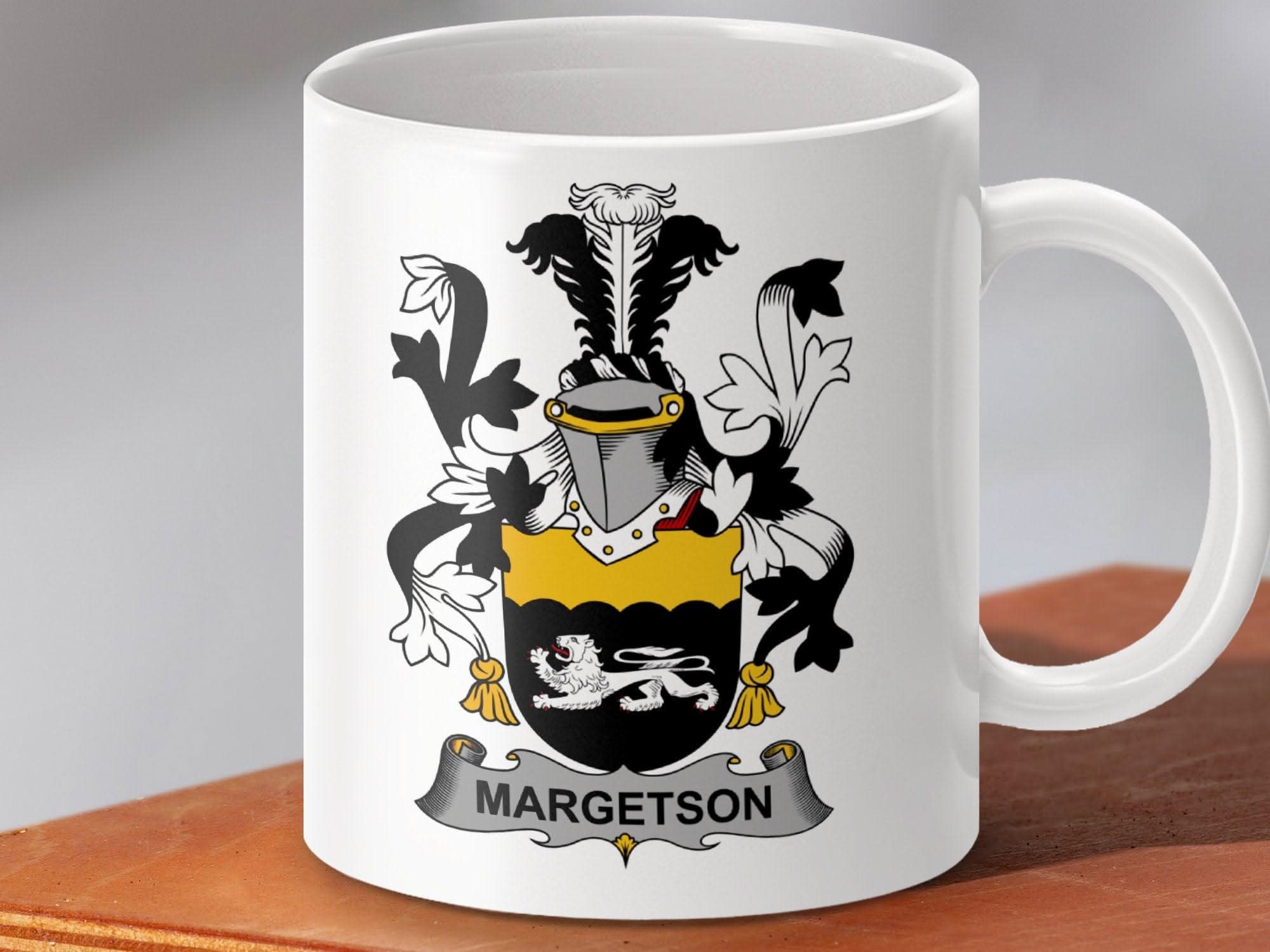 Margetson Surname Irish Family Crest Mug - Celtic Ancestry Gifts
