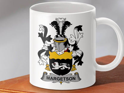 Margetson Surname Irish Family Crest Mug - Celtic Ancestry Gifts