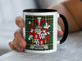 Morton Irish family crest black accent mug