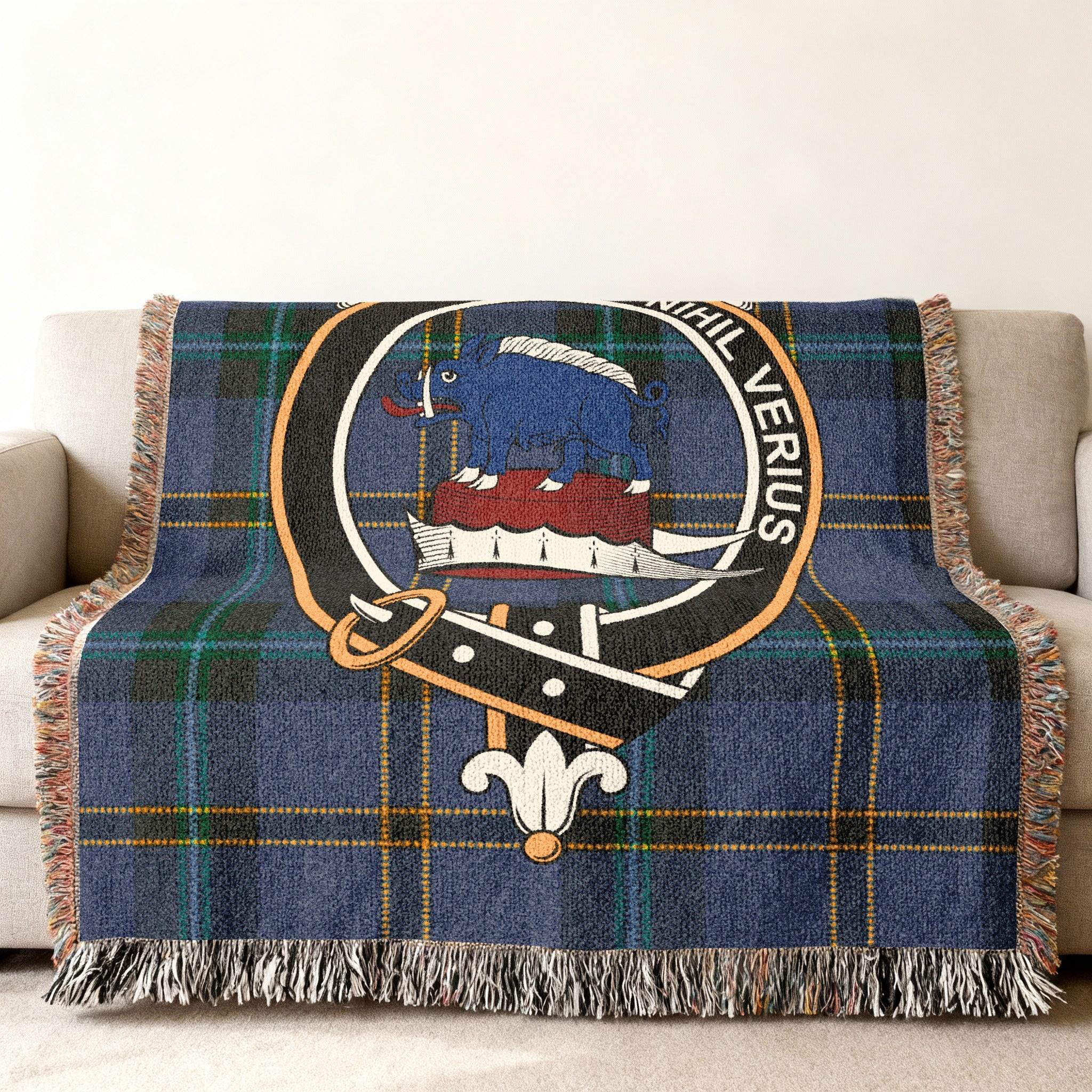 Clan Crest Plaid Blanket with Unique Design Blanket