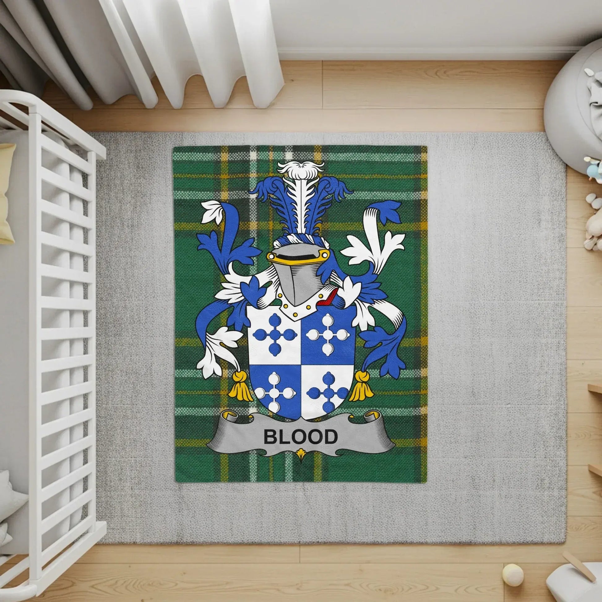 Personalized Blood Family Coat of Arms Rug product