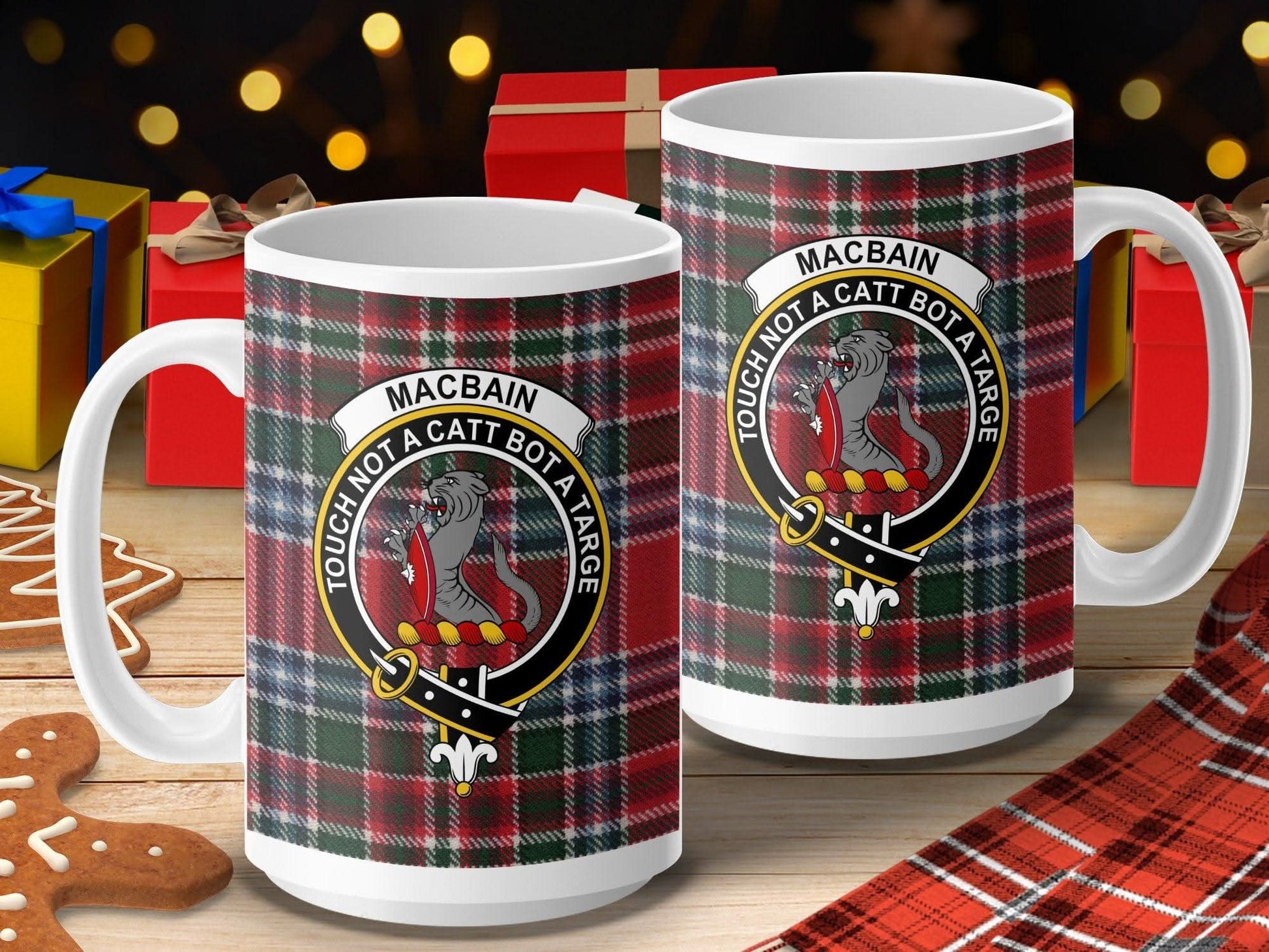 Touch Not a Catt Bot a Targe MacBain Clan Mug product type