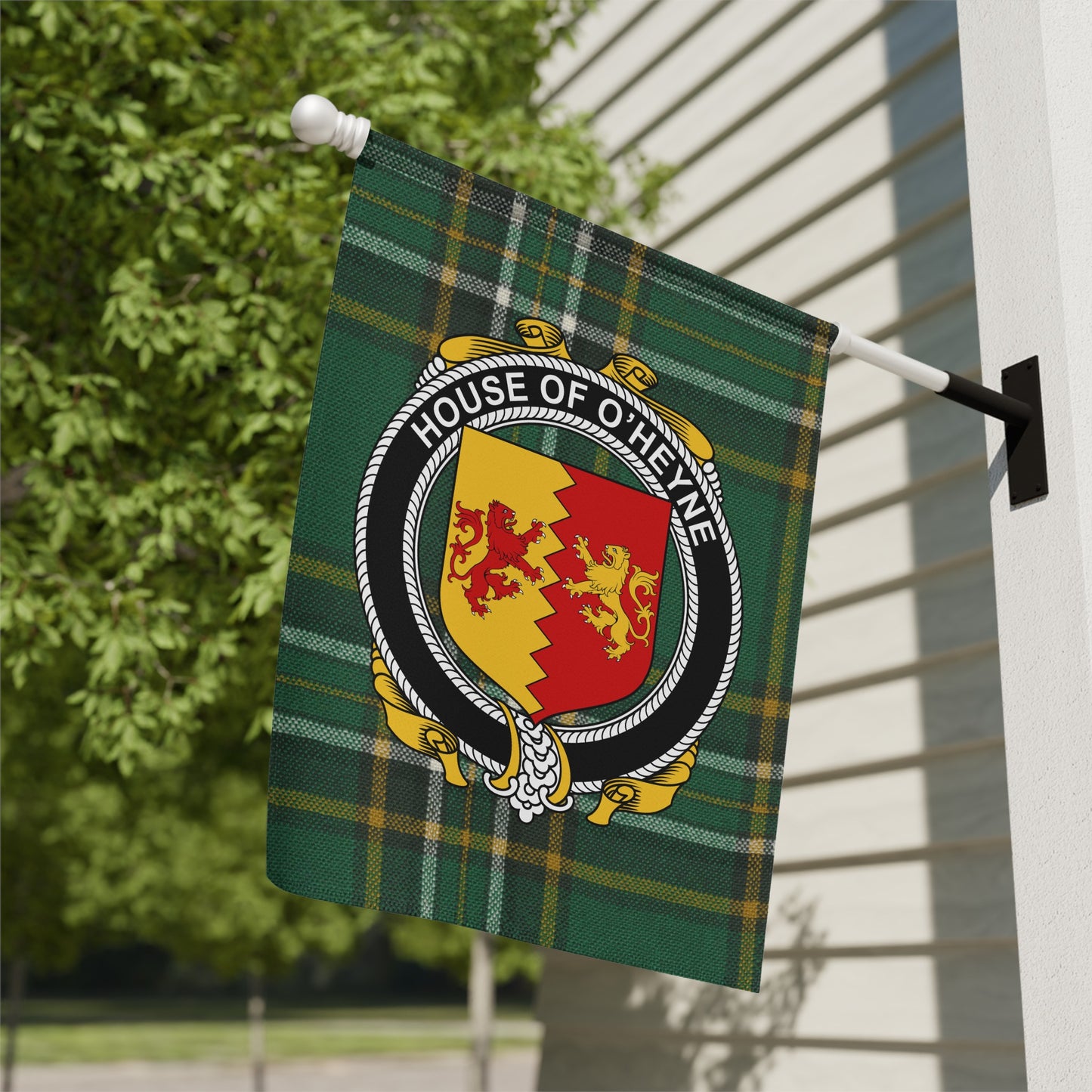 House of O'Heine Plaid Pattern Decorative Flag