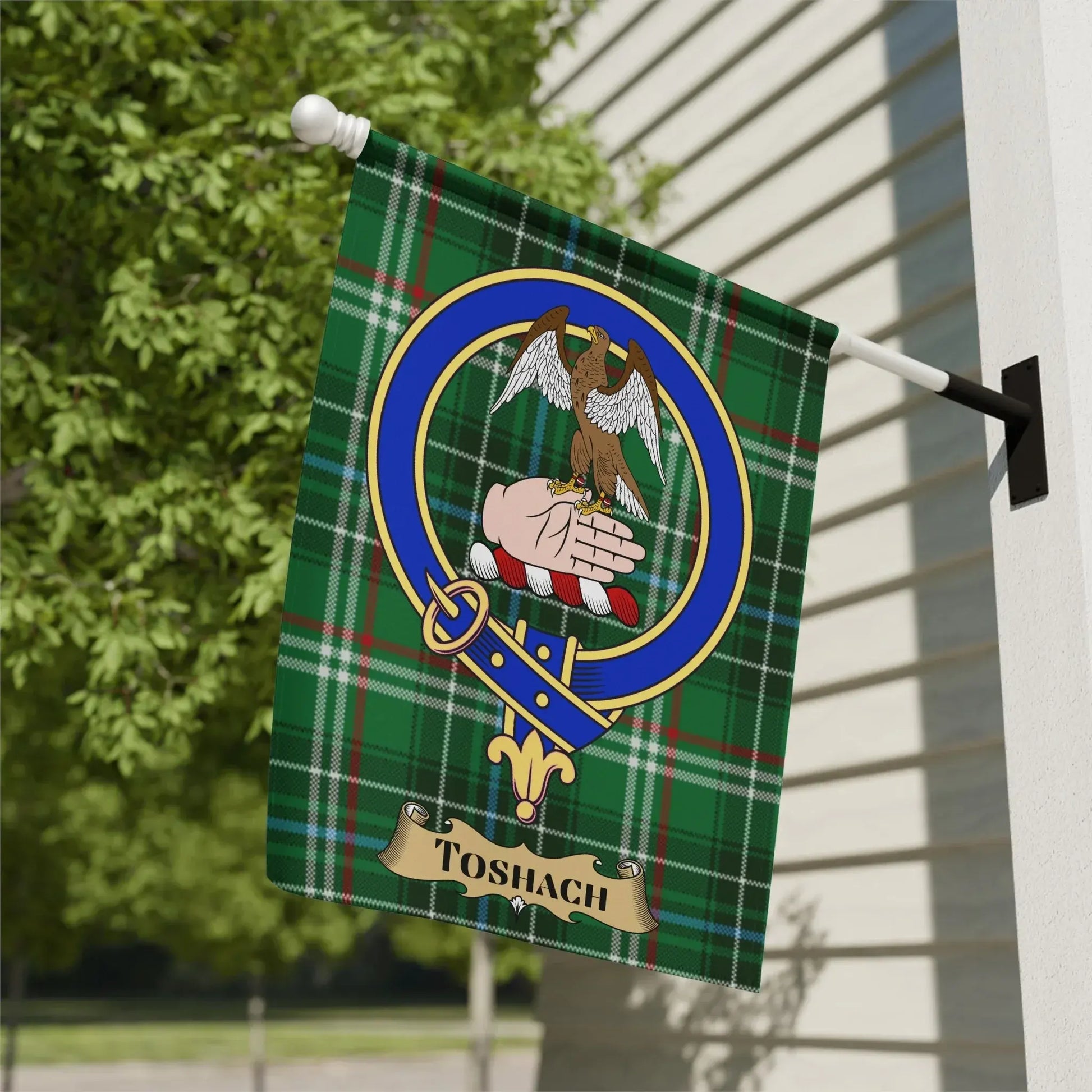 Scottish Clan Crest Tartan Garden Flag product type