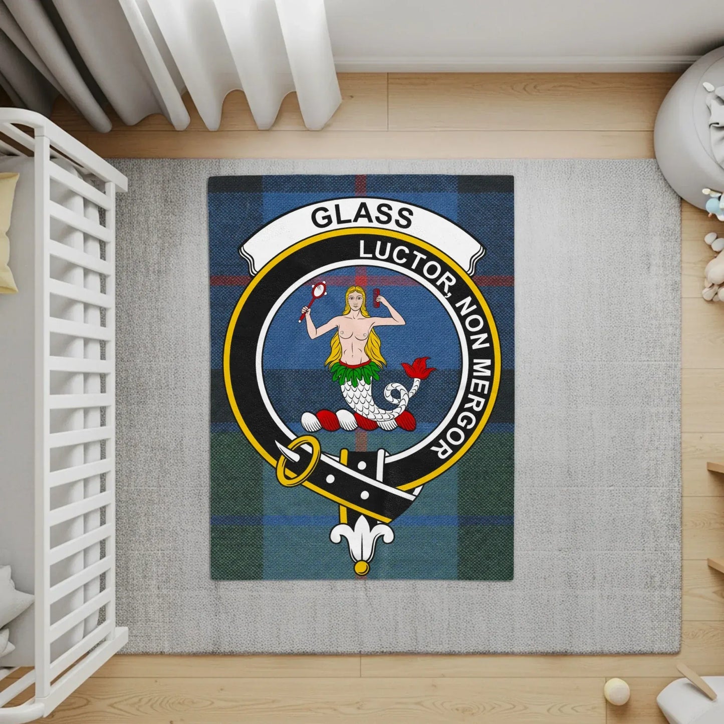 Clan Family Crest Emblem Tartan Decor Rug product