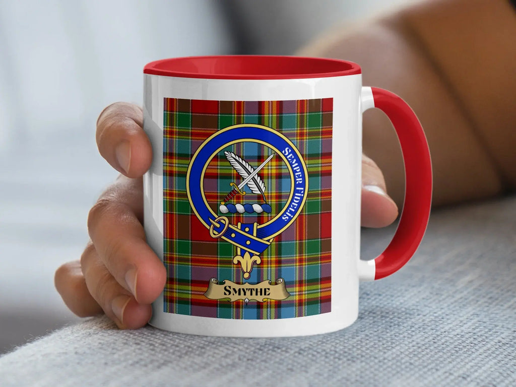 Smythe family crest ceramic mug for everyday coffee and tea