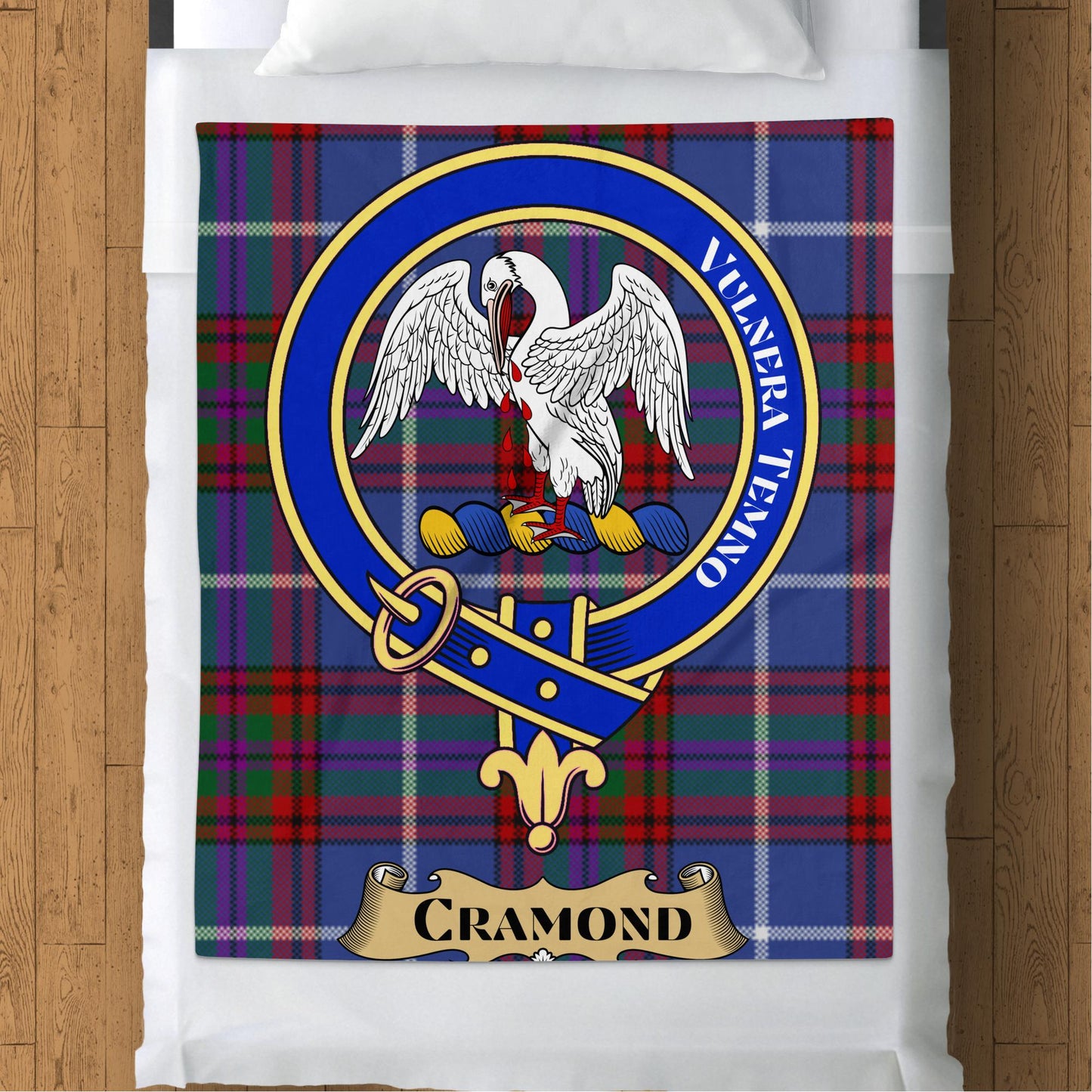 Cramond Crest Scottish Tartan Throw Blanket - Living Stone Gifts