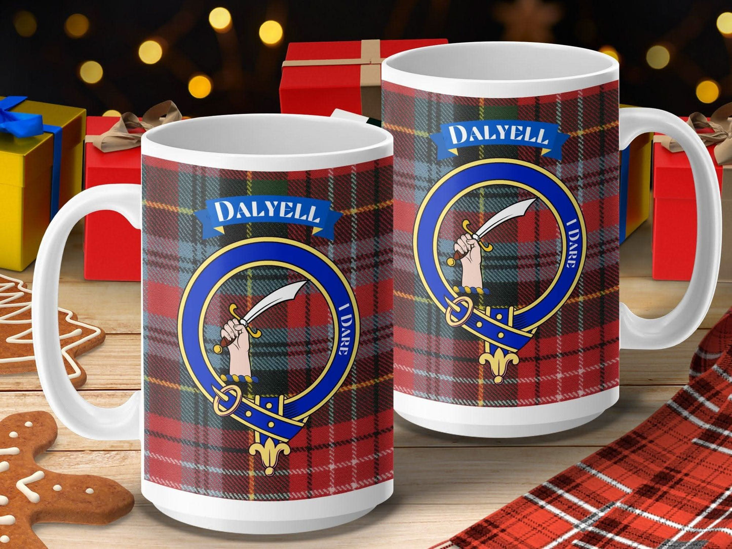 Dalvell Family Crest Plaid Carnival Coffee Mug product type
