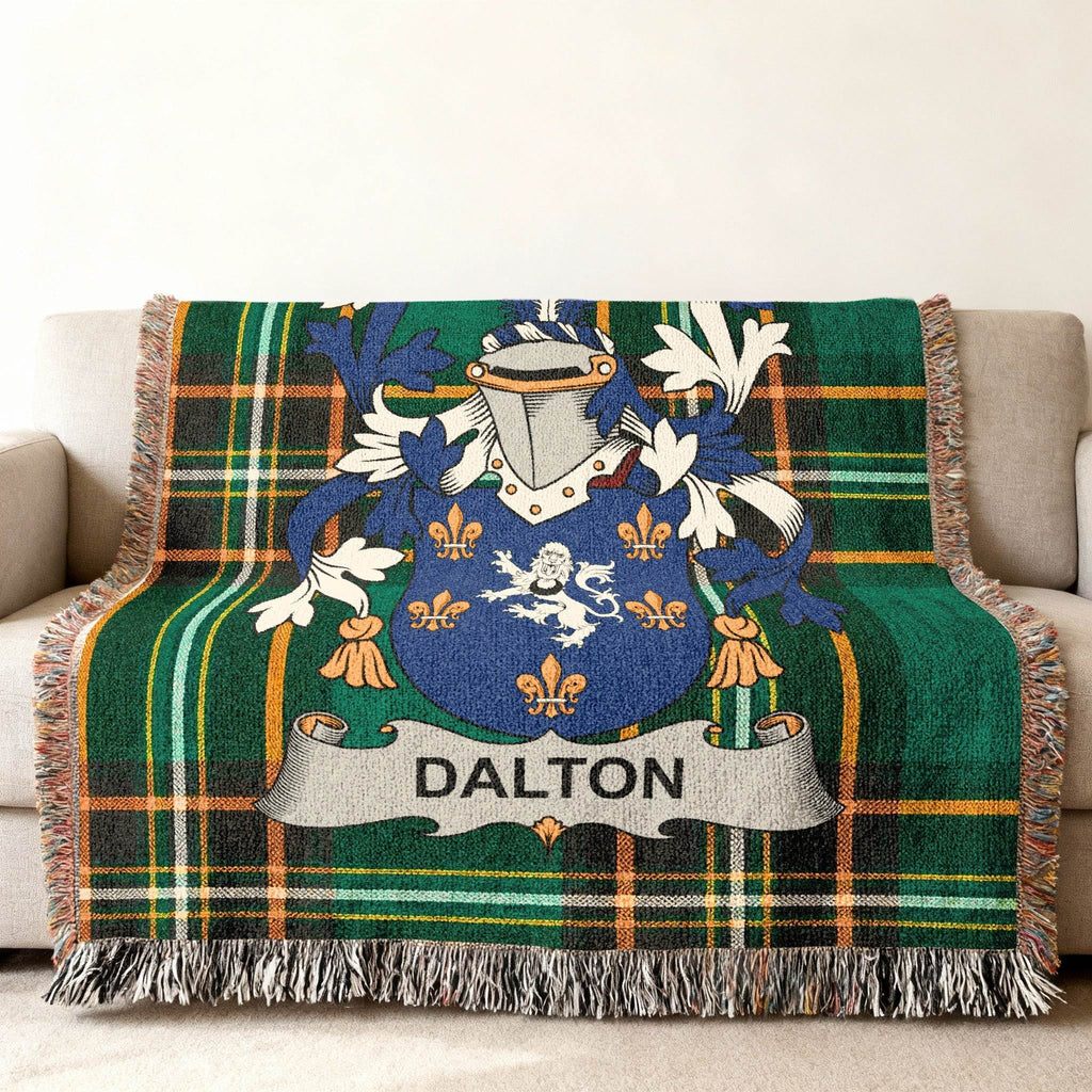 Dalton Family Crest Plaid Pattern Throw Blanket product type