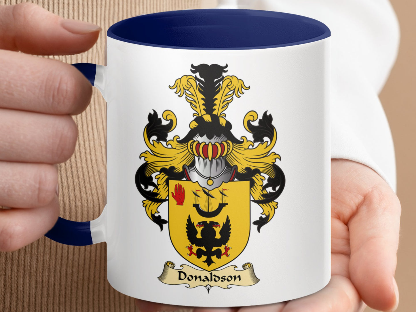 Clan Donaldson Scottish coat of arms accent coffee Mug - Living Stone Gifts