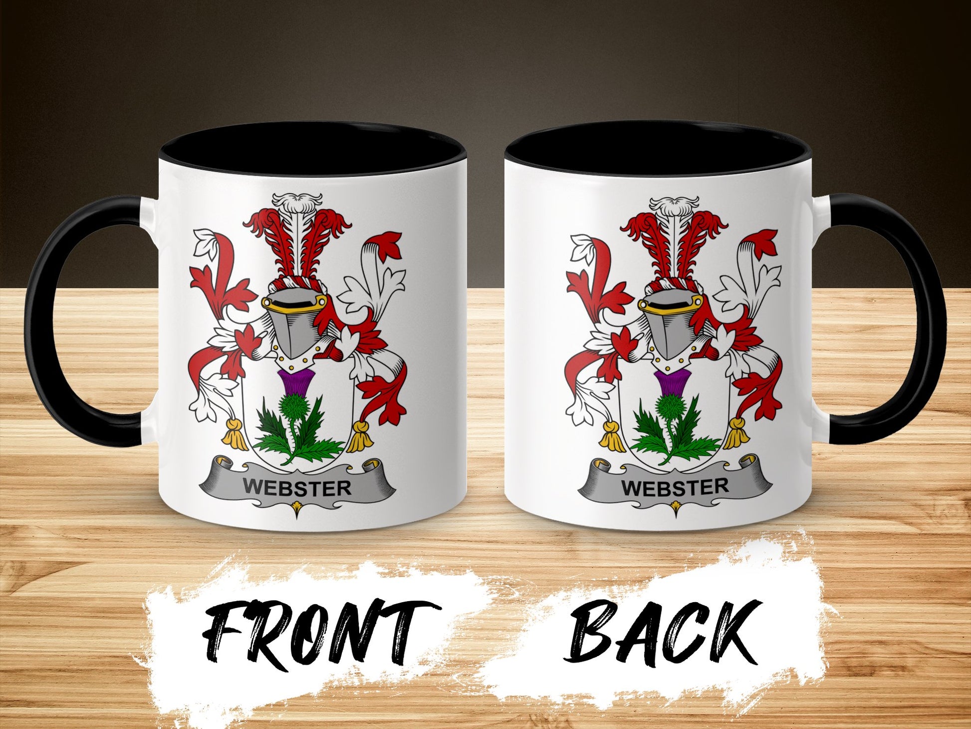 Webster Surname Irish Coat of Arms Mug - Living Stone Gifts