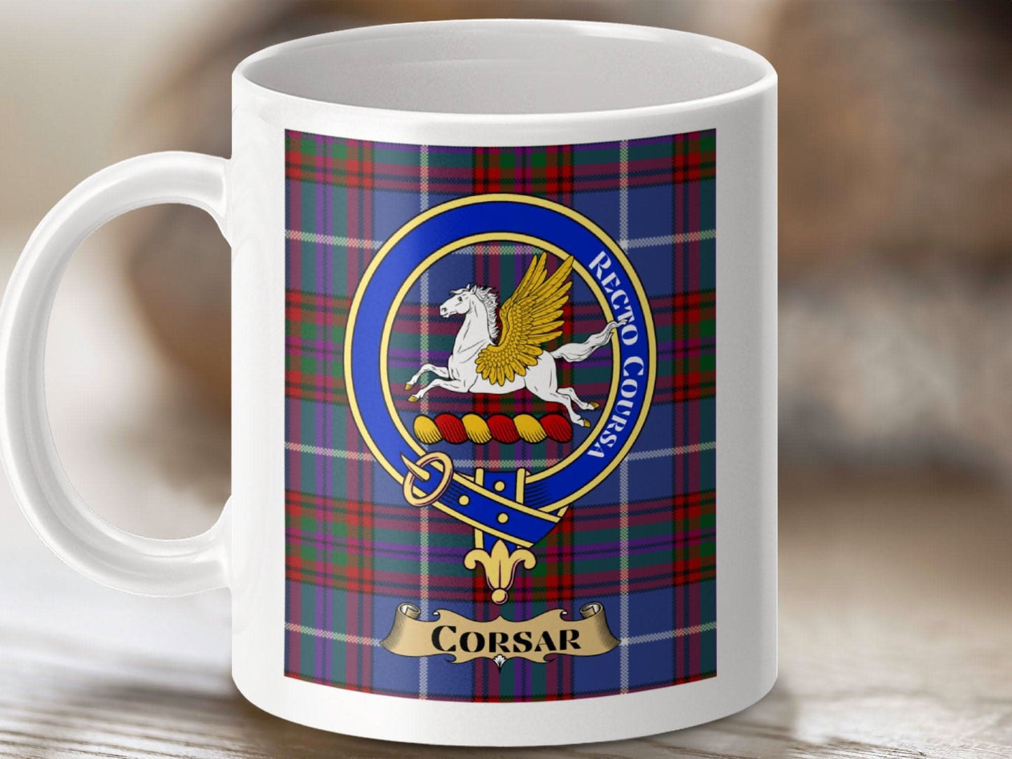 Corsar Plaid Mug with Custom Family Crest Design product